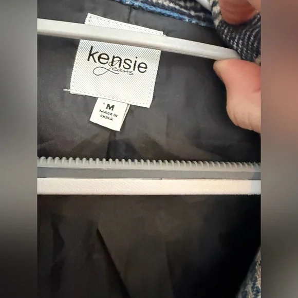 Kensie Plaid Shacket Jacket Button Front Women’s - Medium - Picture 2 of 4